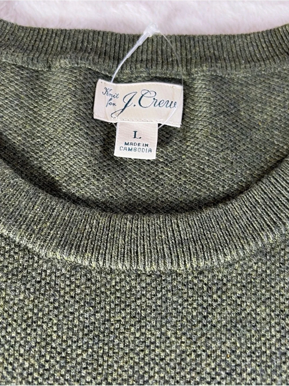 J Crew Sweater Men’s Crewneck Pullover Green Large NWOTS